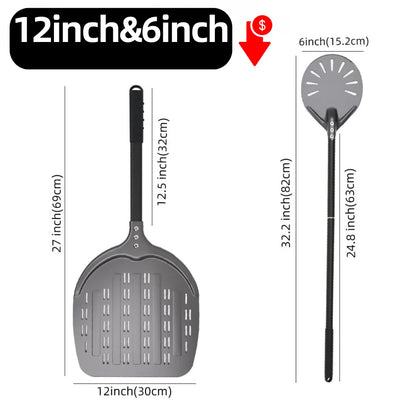 Aluminum Pizza Peel – Hard Anodized Bread Paddle for Oven Baking