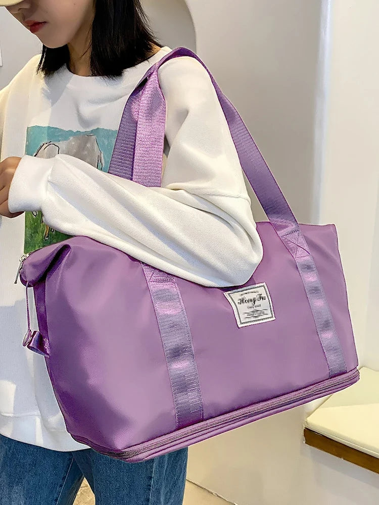 Waterproof Gym Duffle Bag for Women – Large Nylon Tote