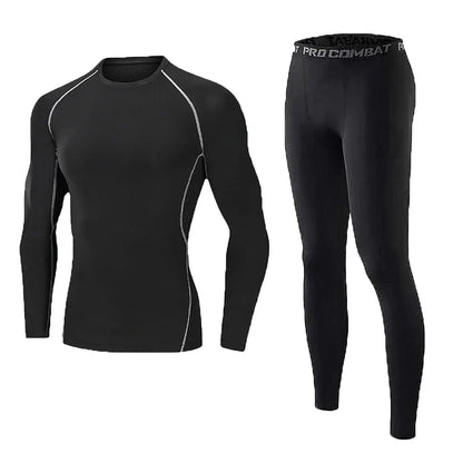 Men's Compression Long Sleeve Thermal Shirt – Quick-Dry Fitness Base Layer