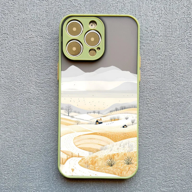 Christmas Snow Village iPhone Case – Festive Winter Design