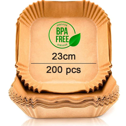 Air Fryer Disposable Paper Liners – Square BPA-Free Tray Inserts