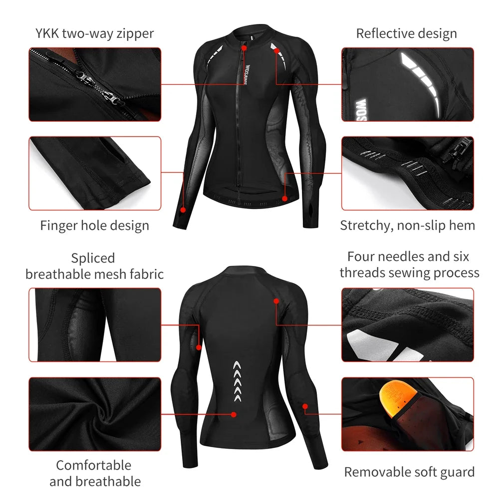 Women's Motorcycle Riding Jacket with Armor Pads