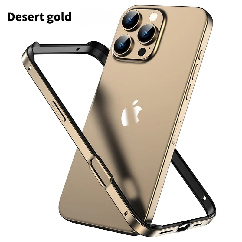 Metal Bumper Case for iPhone 12–18 / 17 / 16 / 15 / 14 – Aluminum & Silicone