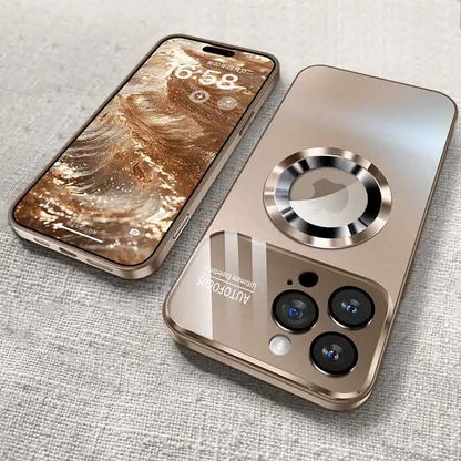 MagSafe Glass iPhone Case with Magnetic Ring & Camera Protector