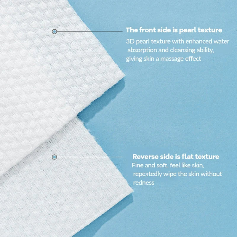 Disposable Face Towels 100pcs – Wet & Dry Cotton Cleansing Wipes