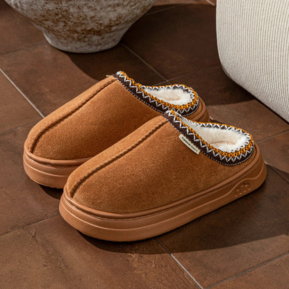 Fur-Lined Slipper Clogs – Warm Anti-Slip Winter Shoes for Women & Men