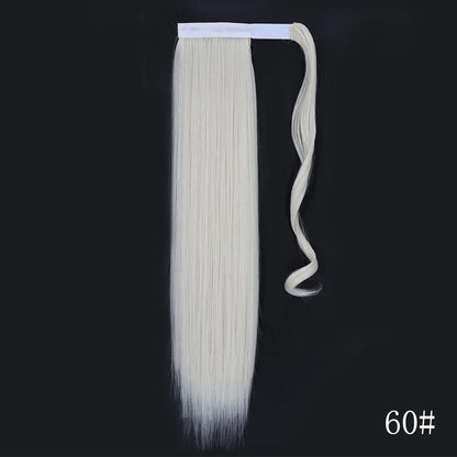 Wrap Around Ponytail Extension – Long Straight Synthetic Clip-In