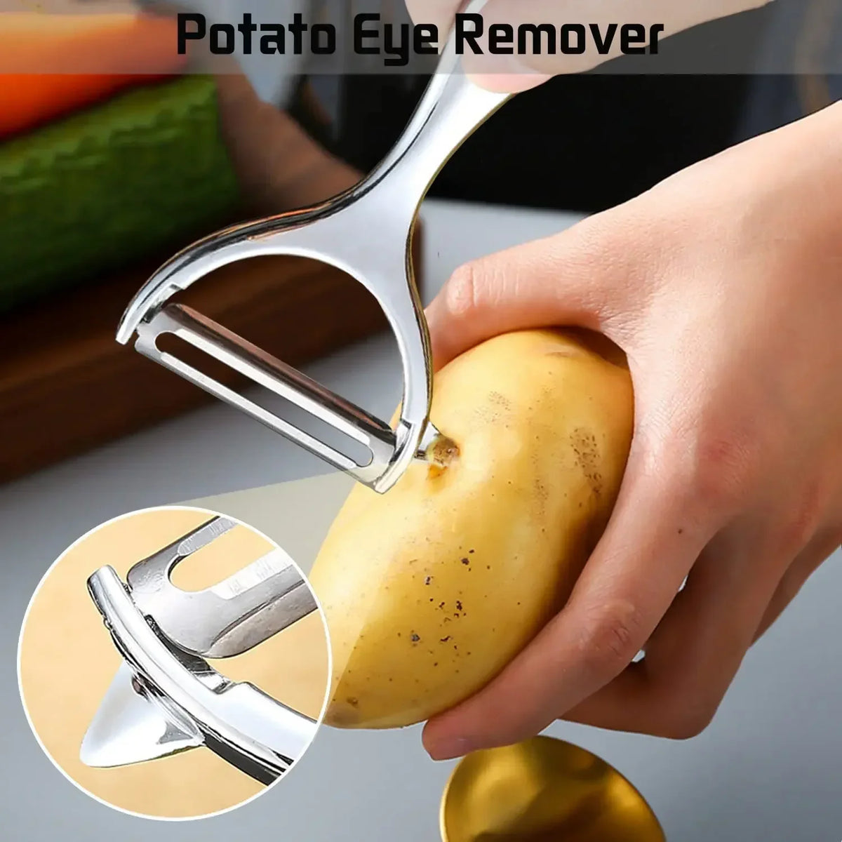 Stainless Steel Vegetable Peeler – Multi-Function Y-Peeler with Non-Slip Handle