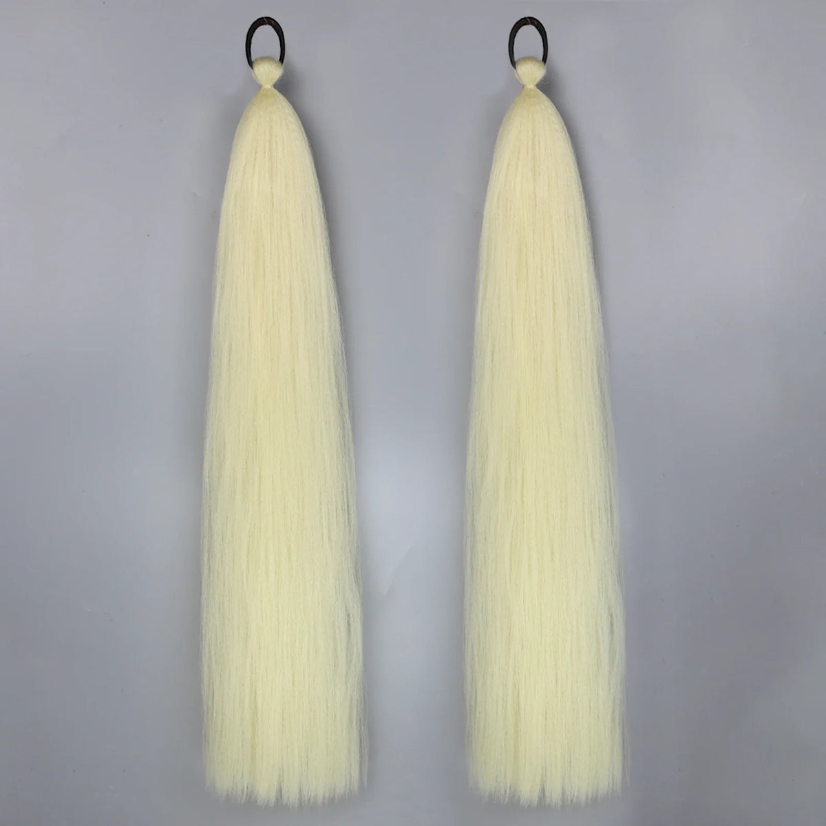 Synthetic Ponytail Extension 2-Piece Set – Long Straight with Rubber Band
