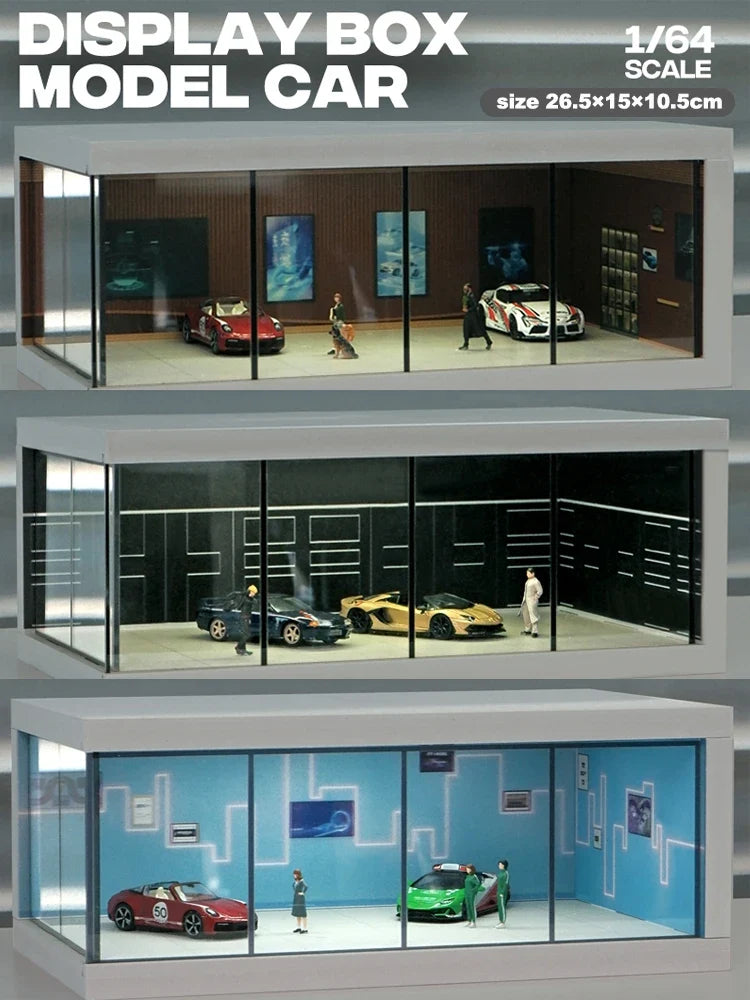 Garage Scene Diorama Model Kit – Collectible Decoration (No Dolls or Cars Included)