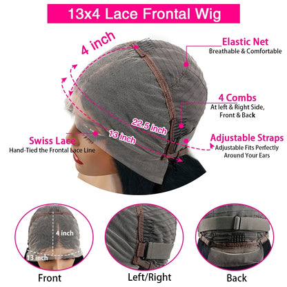 13x4/13x6 HD Lace Front Wig Body Wave Chocolate Brown Human Hair