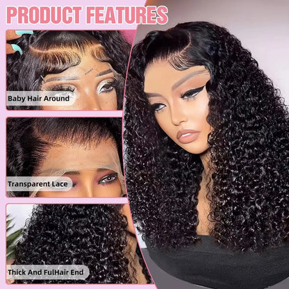 Water Wave Short Bob Wig – 4x4 & 13x4 Lace Human Hair, 200% & 250% Density