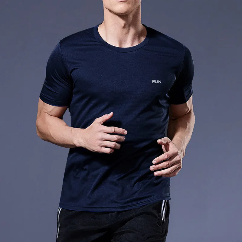 Men's Quick-Dry Gym T-Shirt – Slim Fit Running & Fitness Top