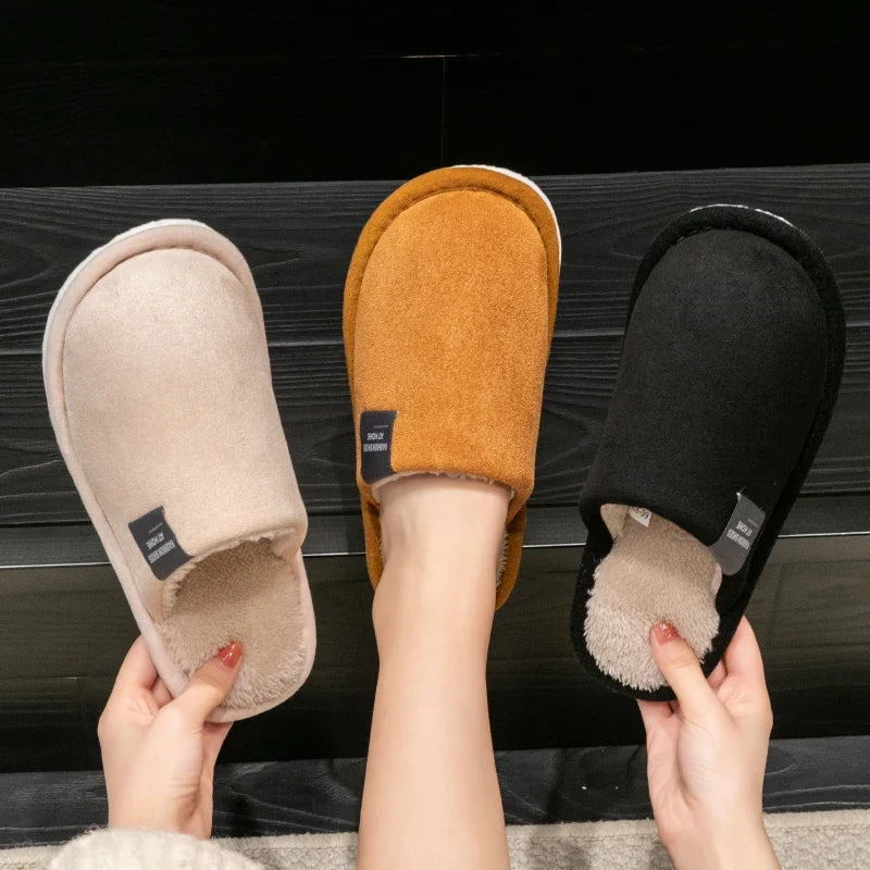 Winter Warm Slippers – Unisex Non-Slip Indoor House Shoes