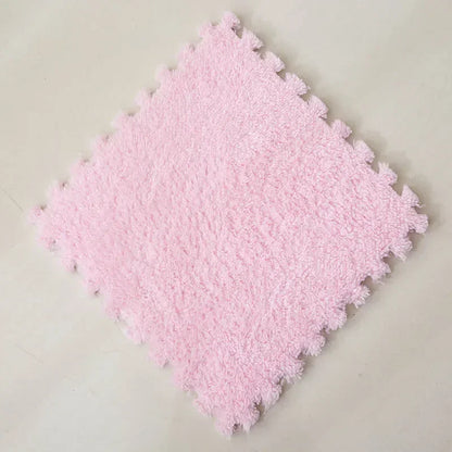 Soft Plush Interlocking Play Mat Tiles for Kids & Toddlers