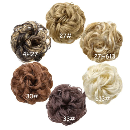 Messy Bun Hair Piece – Synthetic Chignon with Elastic Band