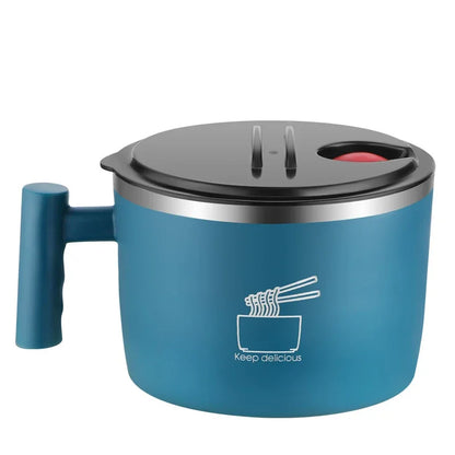 Stainless Steel Noodle Bowl with Lid & Drain