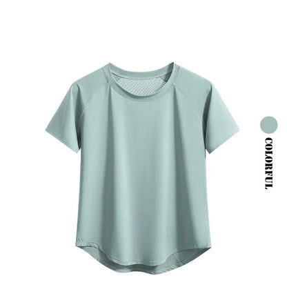 Women's Quick-Dry Workout T-Shirt Short Sleeve Gym Top