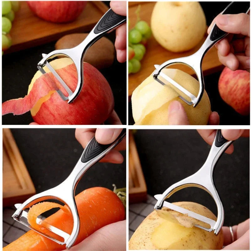 Stainless Steel Vegetable Peeler – Multi-Function Y-Peeler with Non-Slip Handle