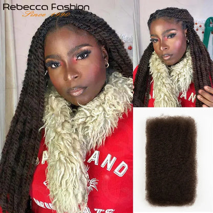 Afro Kinky Curly Bulk Human Hair for Braiding No Weft Remy