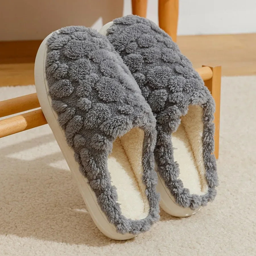 Fluffy Plush Slippers Non-Slip House Shoes for Men and Women
