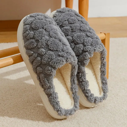 Fluffy Plush Slippers Non-Slip House Shoes for Men and Women