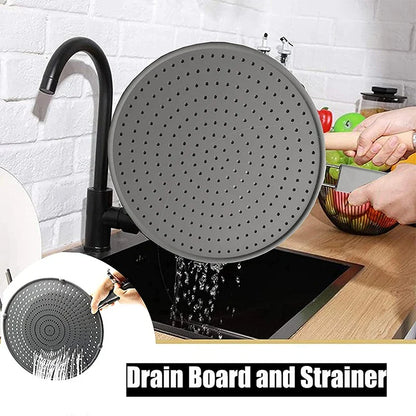 Splatter Screen for Frying Pan – Silicone Oil Splash Guard with Handle