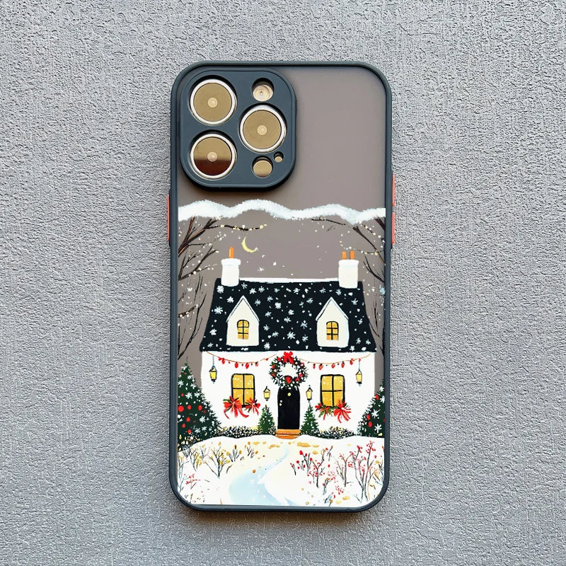 Christmas Snow Village iPhone Case – Festive Winter Design