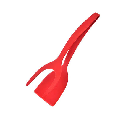 2-in-1 Flip Spatula Tongs – Non-Stick Nylon Kitchen Tool