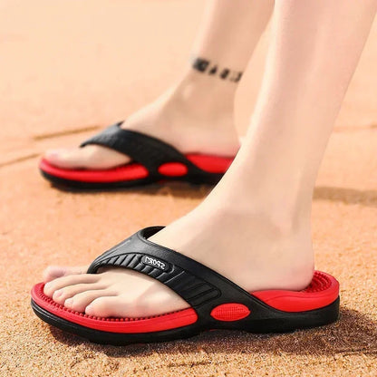 Massage Flip Flops for Men – Cushioned Beach Sandals, Sizes 40–46