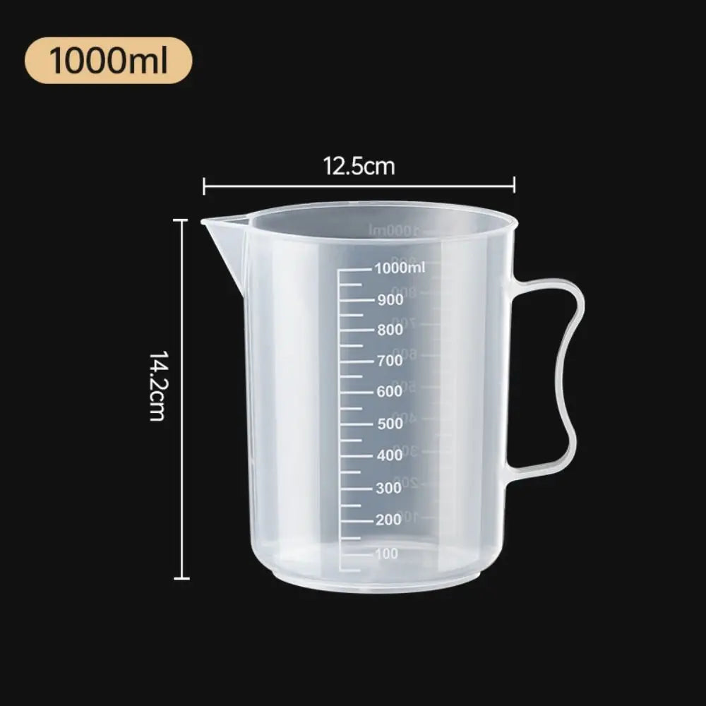 Clear Plastic Graduated Measuring Cup with Handle – Multiple Sizes