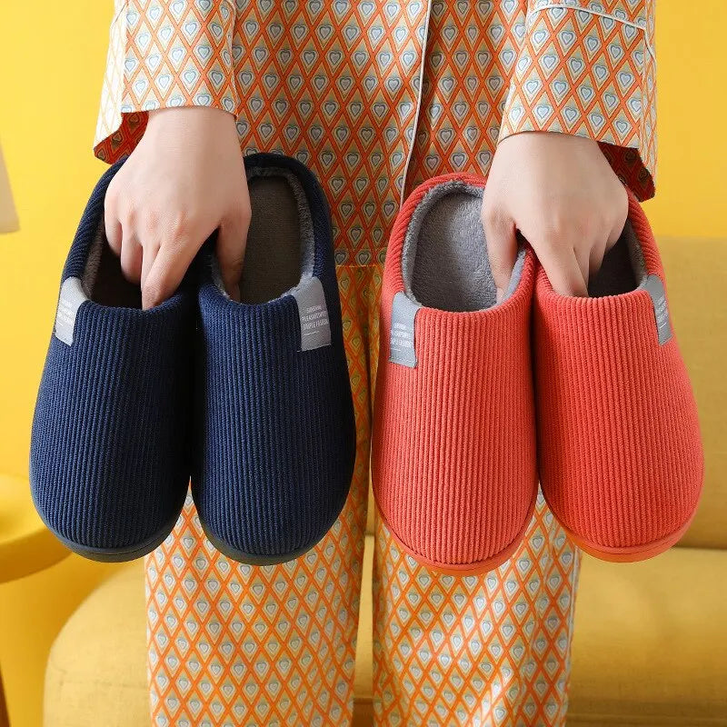 Plush Indoor Slippers – Thick Soft Bottom Anti-Slip Winter House Shoes