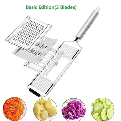 Multi-Blade Stainless Steel Vegetable Slicer & Grater Set