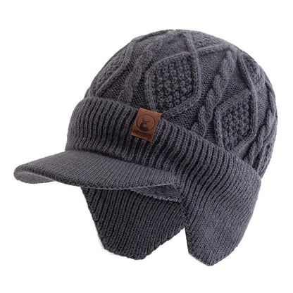 Winter Knit Earflap Beanie Cap – Fur Lined Warm Ski Hat