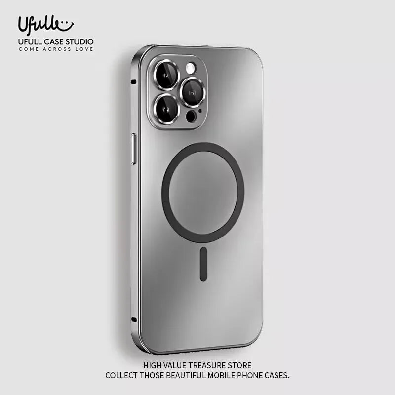 MagSafe iPhone Case – Aluminum Metal Frame with Lens Protection