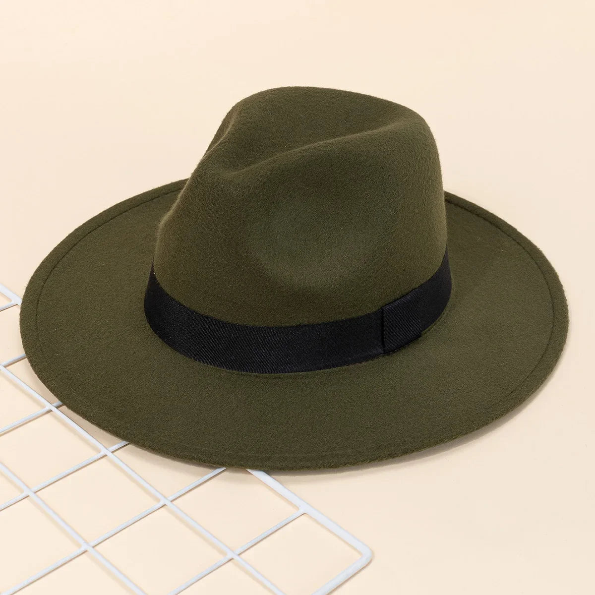 Wide Brim Wool Fedora Hat – Unisex Jazz Panama Hat