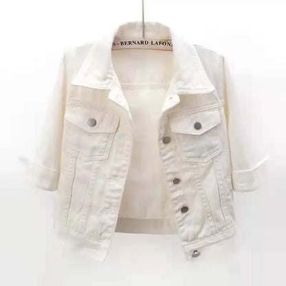 Women's Short Denim Jacket – Casual Loose Jean Coat