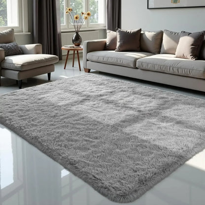 Soft Plush Area Rug for Bedroom & Living Room – Fluffy Floor Carpet