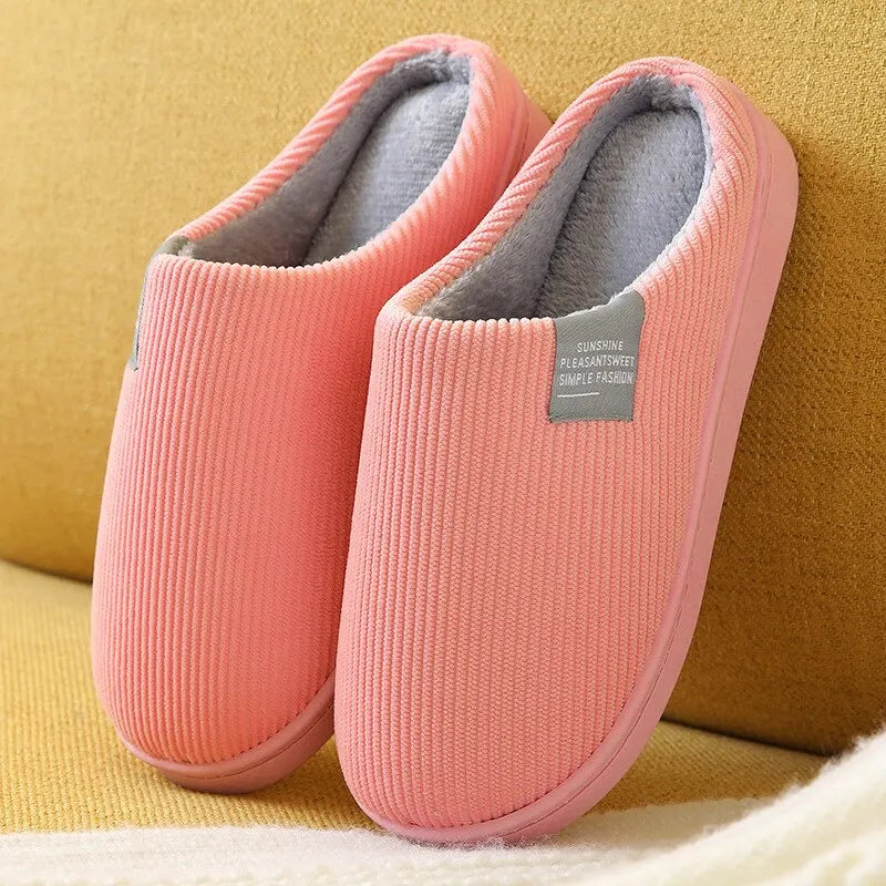 Plush Indoor Slippers – Thick Soft Bottom Anti-Slip Winter House Shoes