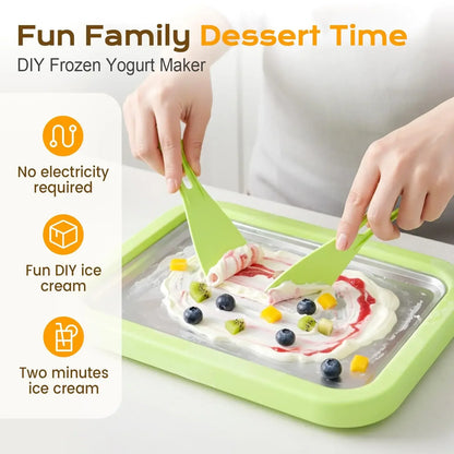 Rolled Ice Cream Maker – DIY Fried Ice Cream & Frozen Yogurt Pan