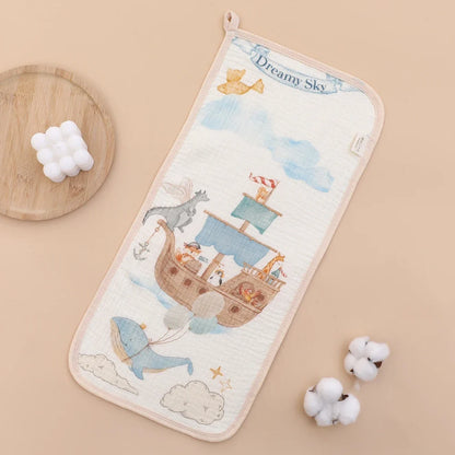 Baby Muslin Burp Cloth & Face Towel – 6-Layer Cotton Gauze