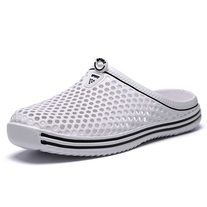 Hollow-Out Clogs Unisex Beach Sandals – Non-Slip, Sizes 36–45