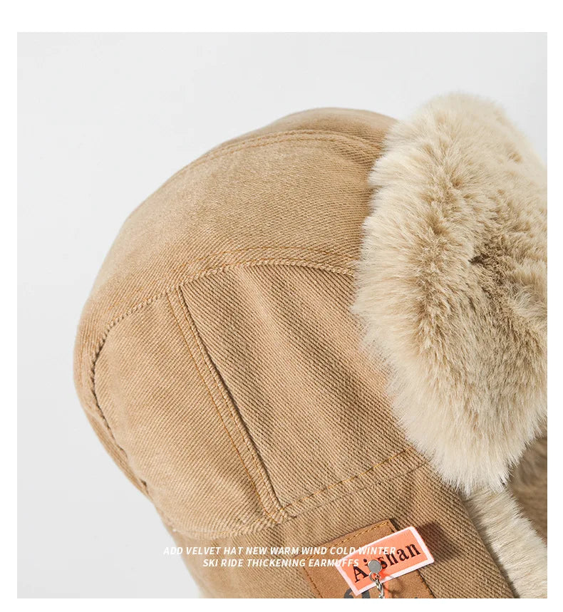 Russian Ushanka Trapper Hat – Faux Fur Earflap Winter Cap