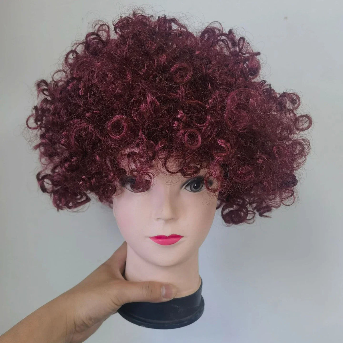 Colorful Afro Curly Cosplay Wig – Short Synthetic Party Wig