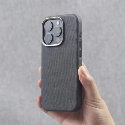 MagSafe Leather iPhone Case with Metal Alloy Lens Frame – iPhone 13–17