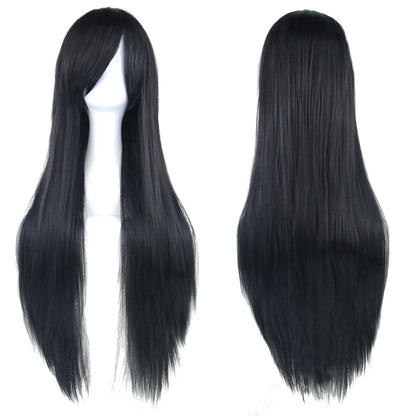 32 Inch Long Straight Synthetic Wig – Cosplay & Party, 36 Colors