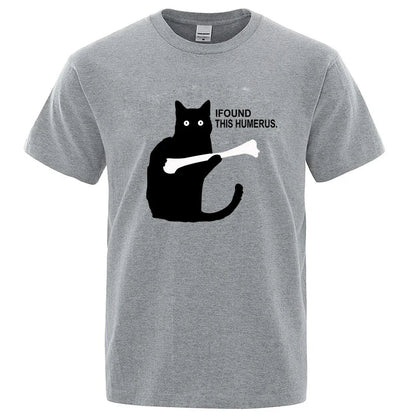 Funny Cat Graphic T Shirt Cotton Blend Casual Tee