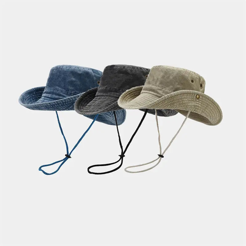 Cotton Bucket Hat – Outdoor Sun Hat for Men & Women