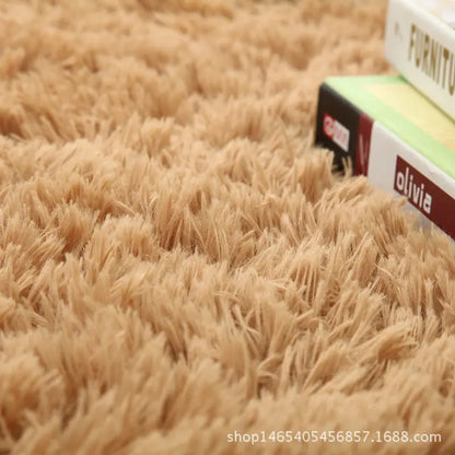 Gradient Shag Rug – Soft Non-Slip Machine Washable Carpet for Bedroom & Living Room
