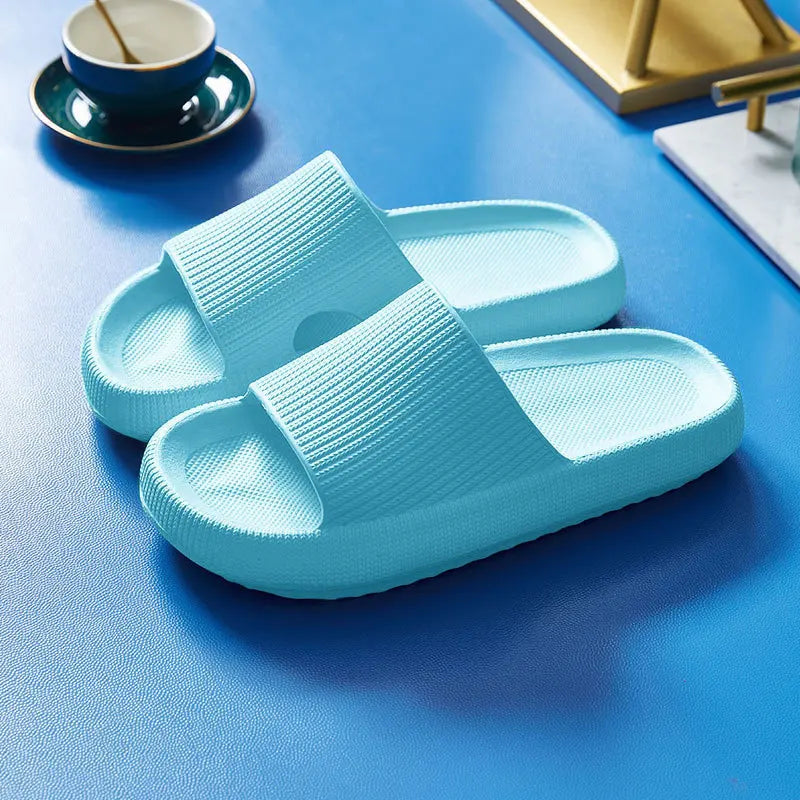 Cloud Slides – Thick 4cm EVA Sole Indoor & Beach Slippers